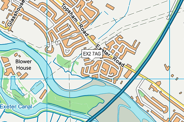 EX2 7AG map - OS VectorMap District (Ordnance Survey) EX2 7AG map - OS VectorMap District (Ordnance Survey)