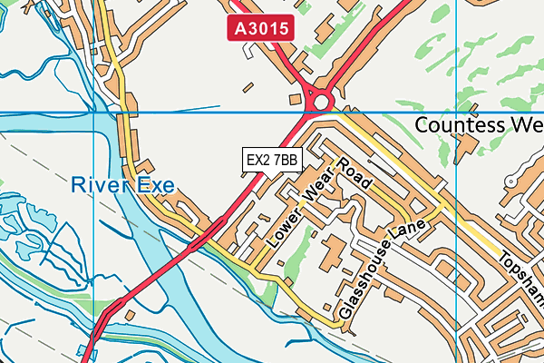 EX2 7BB map - OS VectorMap District (Ordnance Survey) EX2 7BB map - OS VectorMap District (Ordnance Survey)