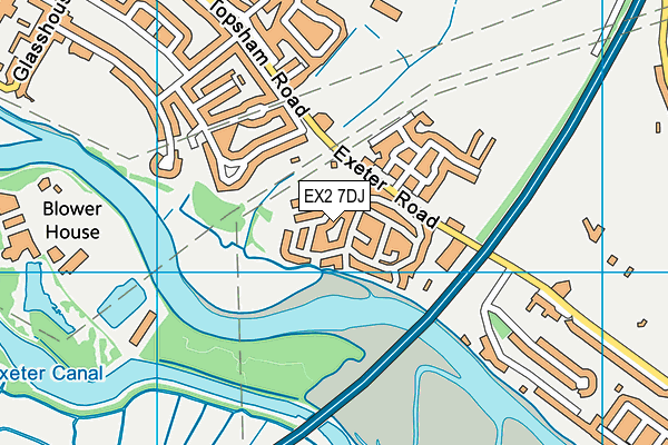 EX2 7DJ map - OS VectorMap District (Ordnance Survey) EX2 7DJ map - OS VectorMap District (Ordnance Survey)