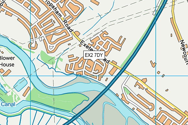 EX2 7DY map - OS VectorMap District (Ordnance Survey) EX2 7DY map - OS VectorMap District (Ordnance Survey)