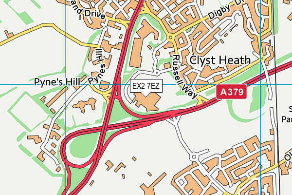 EX2 7EZ map - OS VectorMap District (Ordnance Survey) EX2 7EZ map - OS VectorMap District (Ordnance Survey)