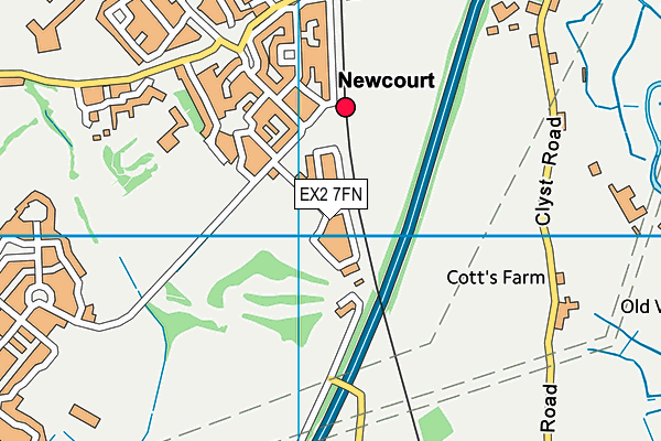 EX2 7FN map - OS VectorMap District (Ordnance Survey) EX2 7FN map - OS VectorMap District (Ordnance Survey)