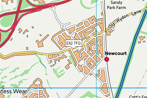 EX2 7FQ map - OS VectorMap District (Ordnance Survey) EX2 7FQ map - OS VectorMap District (Ordnance Survey)