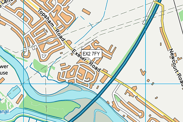 EX2 7FY map - OS VectorMap District (Ordnance Survey) EX2 7FY map - OS VectorMap District (Ordnance Survey)