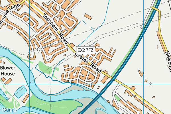 EX2 7FZ map - OS VectorMap District (Ordnance Survey) EX2 7FZ map - OS VectorMap District (Ordnance Survey)