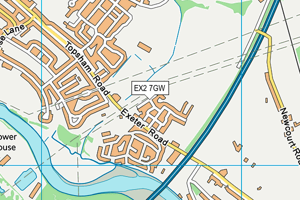 EX2 7GW map - OS VectorMap District (Ordnance Survey) EX2 7GW map - OS VectorMap District (Ordnance Survey)