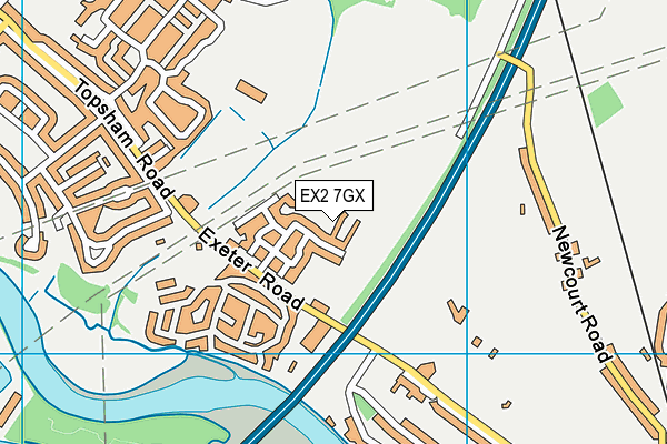 EX2 7GX map - OS VectorMap District (Ordnance Survey) EX2 7GX map - OS VectorMap District (Ordnance Survey)