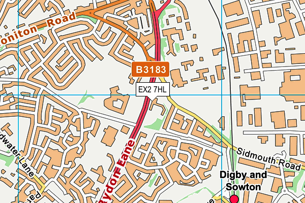 EX2 7HL map - OS VectorMap District (Ordnance Survey) EX2 7HL map - OS VectorMap District (Ordnance Survey)