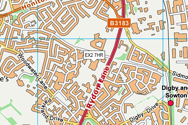 EX2 7HR map - OS VectorMap District (Ordnance Survey) EX2 7HR map - OS VectorMap District (Ordnance Survey)