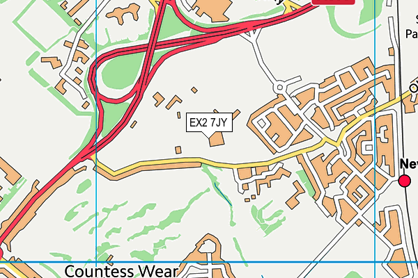EX2 7JY map - OS VectorMap District (Ordnance Survey) EX2 7JY map - OS VectorMap District (Ordnance Survey)