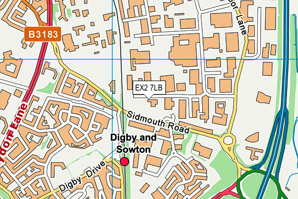 EX2 7LB map - OS VectorMap District (Ordnance Survey) EX2 7LB map - OS VectorMap District (Ordnance Survey)