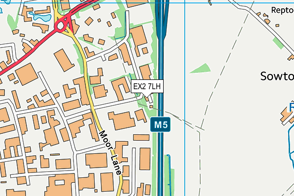 EX2 7LH map - OS VectorMap District (Ordnance Survey) EX2 7LH map - OS VectorMap District (Ordnance Survey)