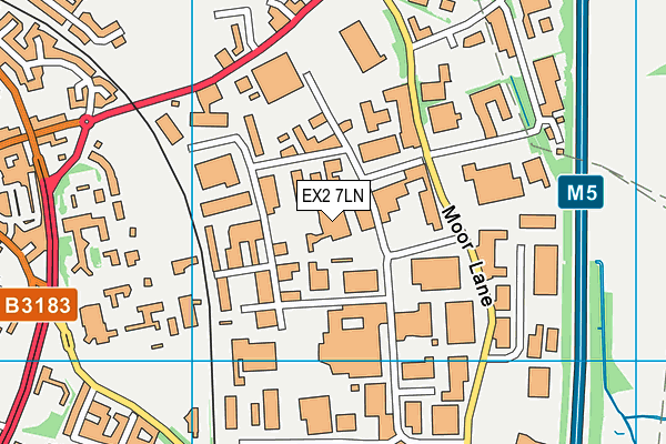 EX2 7LN map - OS VectorMap District (Ordnance Survey) EX2 7LN map - OS VectorMap District (Ordnance Survey)