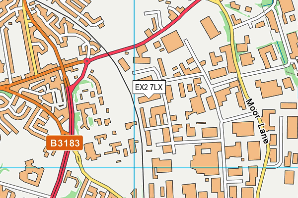 EX2 7LX map - OS VectorMap District (Ordnance Survey) EX2 7LX map - OS VectorMap District (Ordnance Survey)