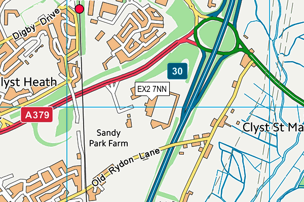 EX2 7NN map - OS VectorMap District (Ordnance Survey) EX2 7NN map - OS VectorMap District (Ordnance Survey)