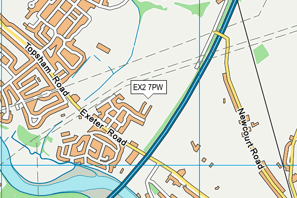 EX2 7PW map - OS VectorMap District (Ordnance Survey) EX2 7PW map - OS VectorMap District (Ordnance Survey)