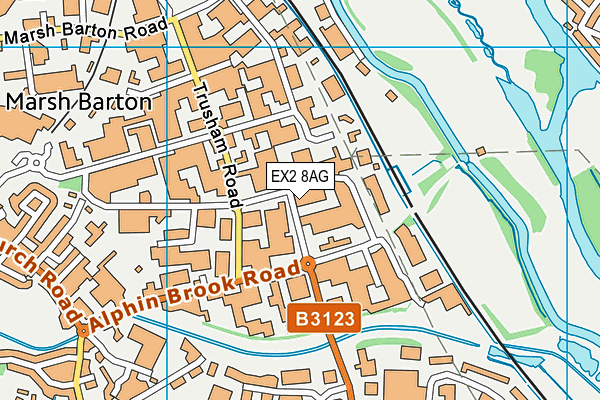 EX2 8AG map - OS VectorMap District (Ordnance Survey) EX2 8AG map - OS VectorMap District (Ordnance Survey)