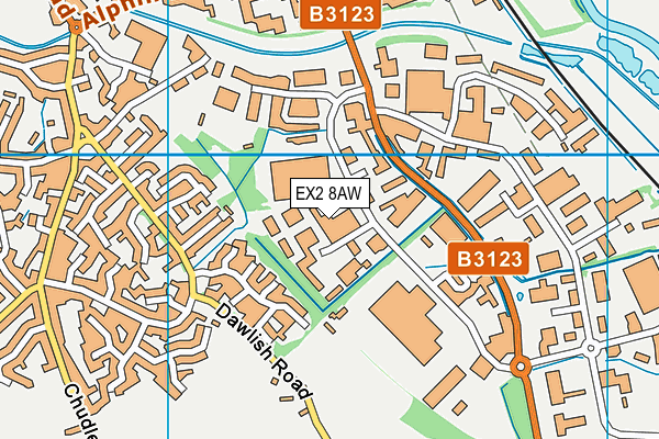 EX2 8AW map - OS VectorMap District (Ordnance Survey) EX2 8AW map - OS VectorMap District (Ordnance Survey)