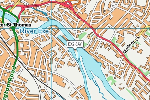 EX2 8AY map - OS VectorMap District (Ordnance Survey) EX2 8AY map - OS VectorMap District (Ordnance Survey)
