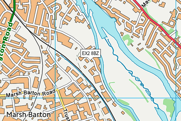 EX2 8BZ map - OS VectorMap District (Ordnance Survey) EX2 8BZ map - OS VectorMap District (Ordnance Survey)
