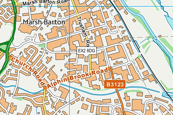 EX2 8DG map - OS VectorMap District (Ordnance Survey) EX2 8DG map - OS VectorMap District (Ordnance Survey)