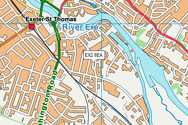 EX2 8EA map - OS VectorMap District (Ordnance Survey) EX2 8EA map - OS VectorMap District (Ordnance Survey)
