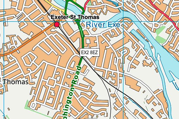 EX2 8EZ map - OS VectorMap District (Ordnance Survey) EX2 8EZ map - OS VectorMap District (Ordnance Survey)