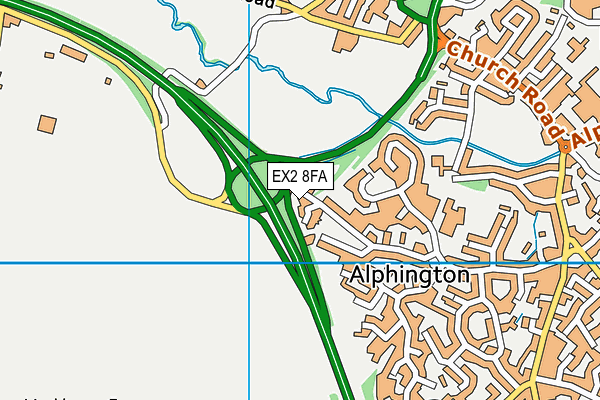 EX2 8FA map - OS VectorMap District (Ordnance Survey) EX2 8FA map - OS VectorMap District (Ordnance Survey)