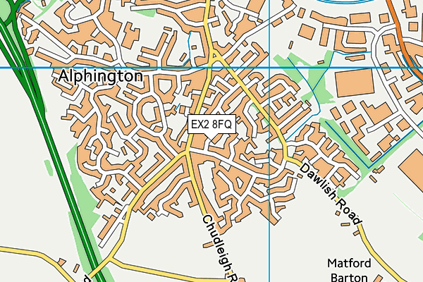 EX2 8FQ map - OS VectorMap District (Ordnance Survey) EX2 8FQ map - OS VectorMap District (Ordnance Survey)