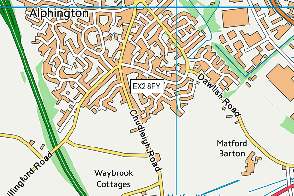 EX2 8FY map - OS VectorMap District (Ordnance Survey) EX2 8FY map - OS VectorMap District (Ordnance Survey)