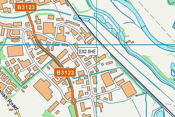 EX2 8HE map - OS VectorMap District (Ordnance Survey) EX2 8HE map - OS VectorMap District (Ordnance Survey)
