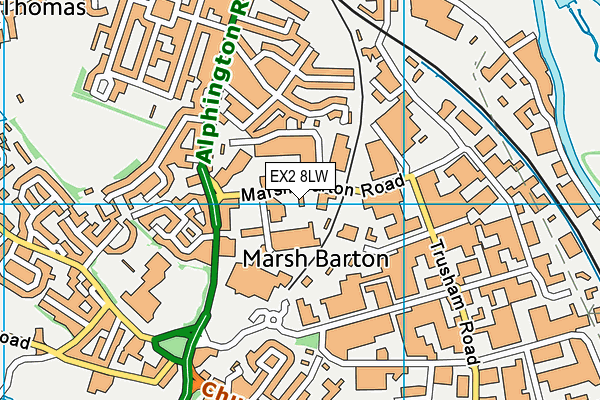 EX2 8LW map - OS VectorMap District (Ordnance Survey) EX2 8LW map - OS VectorMap District (Ordnance Survey)