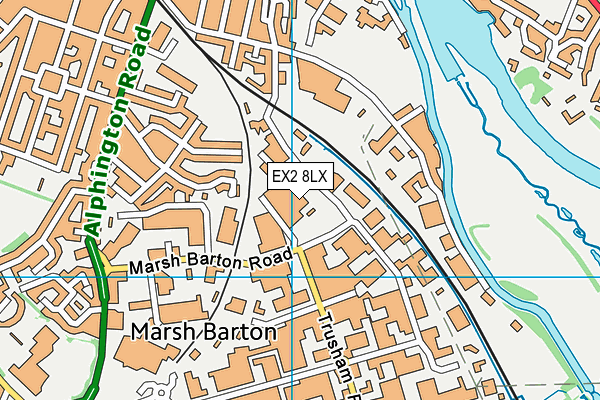 EX2 8LX map - OS VectorMap District (Ordnance Survey) EX2 8LX map - OS VectorMap District (Ordnance Survey)