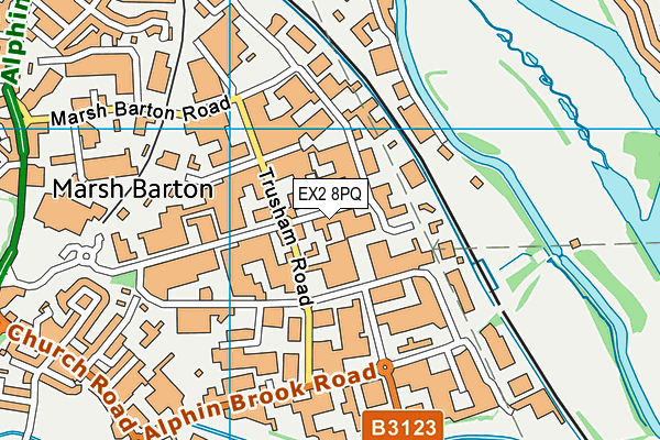 EX2 8PQ map - OS VectorMap District (Ordnance Survey) EX2 8PQ map - OS VectorMap District (Ordnance Survey)