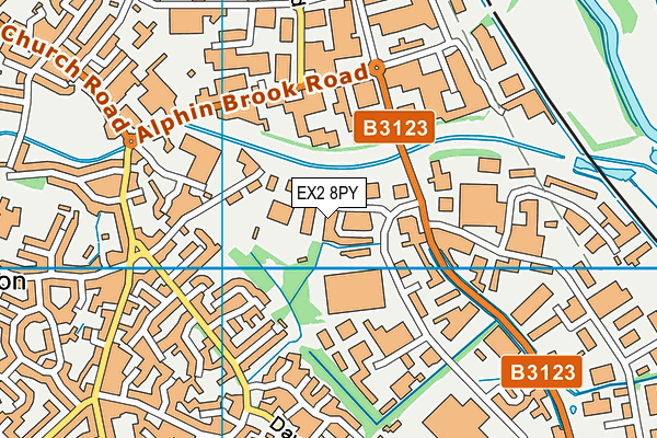 EX2 8PY map - OS VectorMap District (Ordnance Survey) EX2 8PY map - OS VectorMap District (Ordnance Survey)