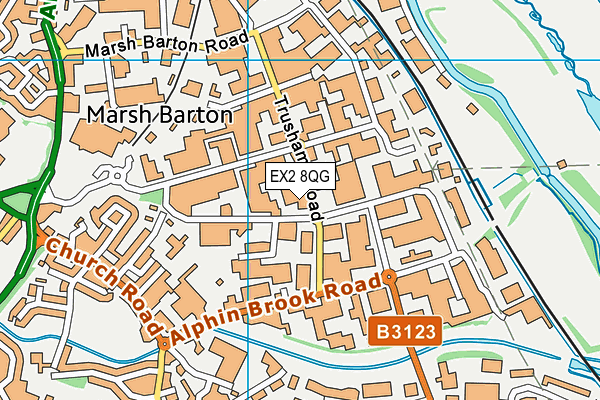 EX2 8QG map - OS VectorMap District (Ordnance Survey) EX2 8QG map - OS VectorMap District (Ordnance Survey)