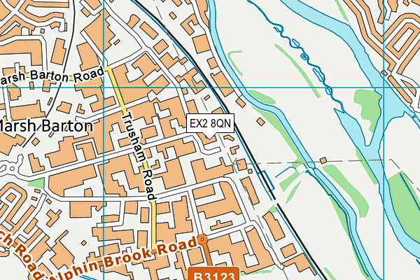 EX2 8QN map - OS VectorMap District (Ordnance Survey) EX2 8QN map - OS VectorMap District (Ordnance Survey)