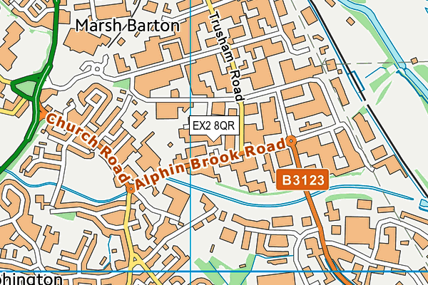 EX2 8QR map - OS VectorMap District (Ordnance Survey) EX2 8QR map - OS VectorMap District (Ordnance Survey)