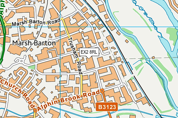 EX2 8RL map - OS VectorMap District (Ordnance Survey) EX2 8RL map - OS VectorMap District (Ordnance Survey)