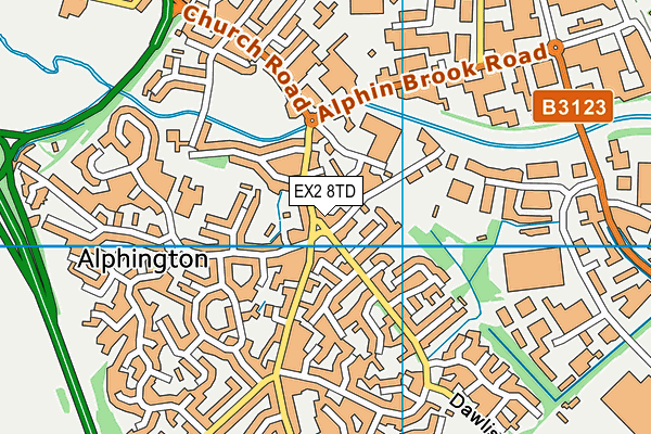 EX2 8TD map - OS VectorMap District (Ordnance Survey) EX2 8TD map - OS VectorMap District (Ordnance Survey)