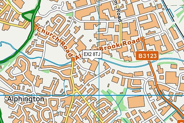 EX2 8TJ map - OS VectorMap District (Ordnance Survey) EX2 8TJ map - OS VectorMap District (Ordnance Survey)