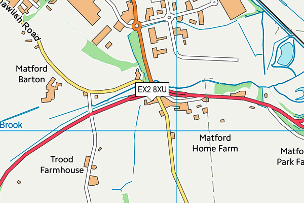 EX2 8XU map - OS VectorMap District (Ordnance Survey) EX2 8XU map - OS VectorMap District (Ordnance Survey)