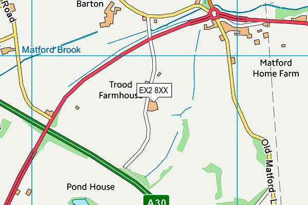 EX2 8XX map - OS VectorMap District (Ordnance Survey) EX2 8XX map - OS VectorMap District (Ordnance Survey)