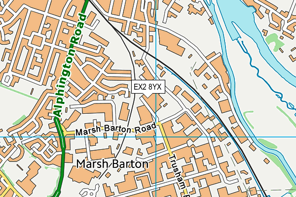 EX2 8YX map - OS VectorMap District (Ordnance Survey) EX2 8YX map - OS VectorMap District (Ordnance Survey)