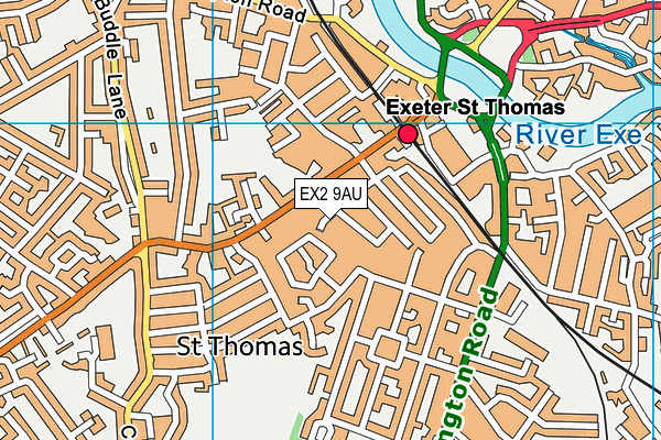 EX2 9AU map - OS VectorMap District (Ordnance Survey) EX2 9AU map - OS VectorMap District (Ordnance Survey)