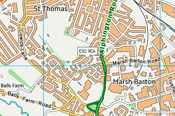 EX2 9EA map - OS VectorMap District (Ordnance Survey) EX2 9EA map - OS VectorMap District (Ordnance Survey)