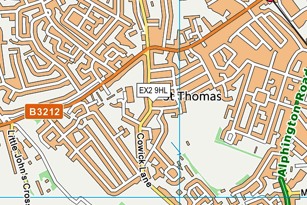 EX2 9HL map - OS VectorMap District (Ordnance Survey) EX2 9HL map - OS VectorMap District (Ordnance Survey)
