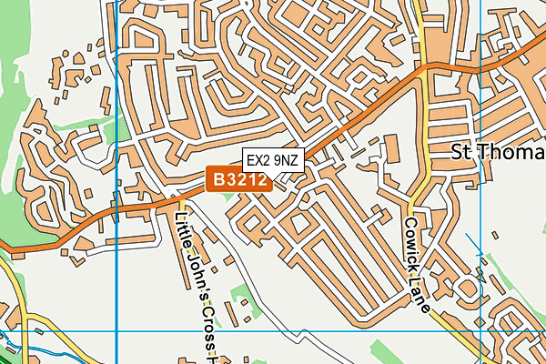 EX2 9NZ map - OS VectorMap District (Ordnance Survey) EX2 9NZ map - OS VectorMap District (Ordnance Survey)