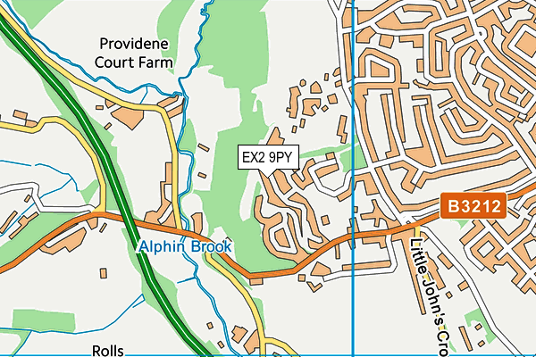 EX2 9PY map - OS VectorMap District (Ordnance Survey) EX2 9PY map - OS VectorMap District (Ordnance Survey)