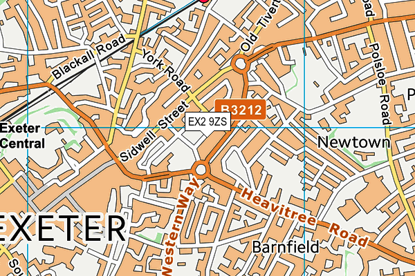 EX2 9ZS map - OS VectorMap District (Ordnance Survey) EX2 9ZS map - OS VectorMap District (Ordnance Survey)